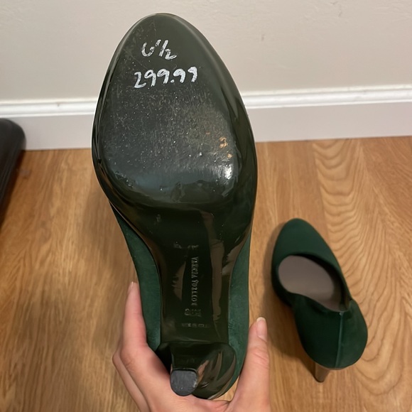 Bottega Veneta Green Suede Pump Heels size 36.5  6.5 - Picture 4 of 6